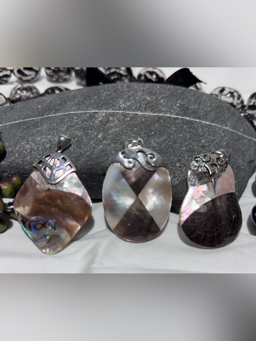 Set of Mother of Pearl/Abalone Pendants